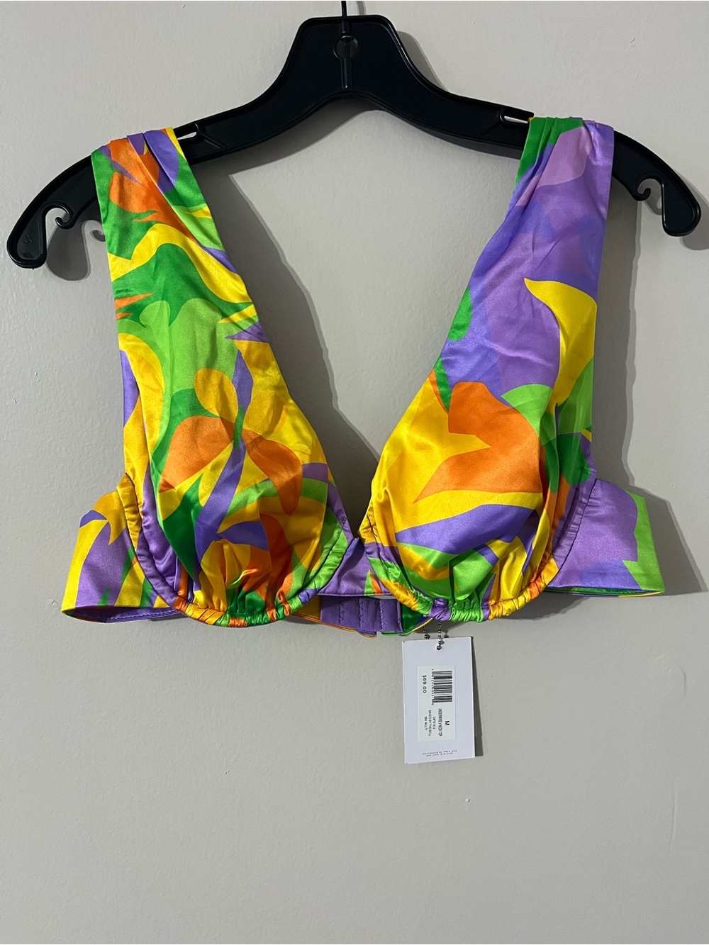 NWT Danielle Bernstein Underwire V-Neck Bra Top / Bustier Sz M